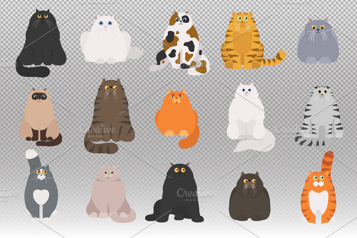 Funny cats pattern, an Animal Illustration by pet design shop (Photo 9 of 10)