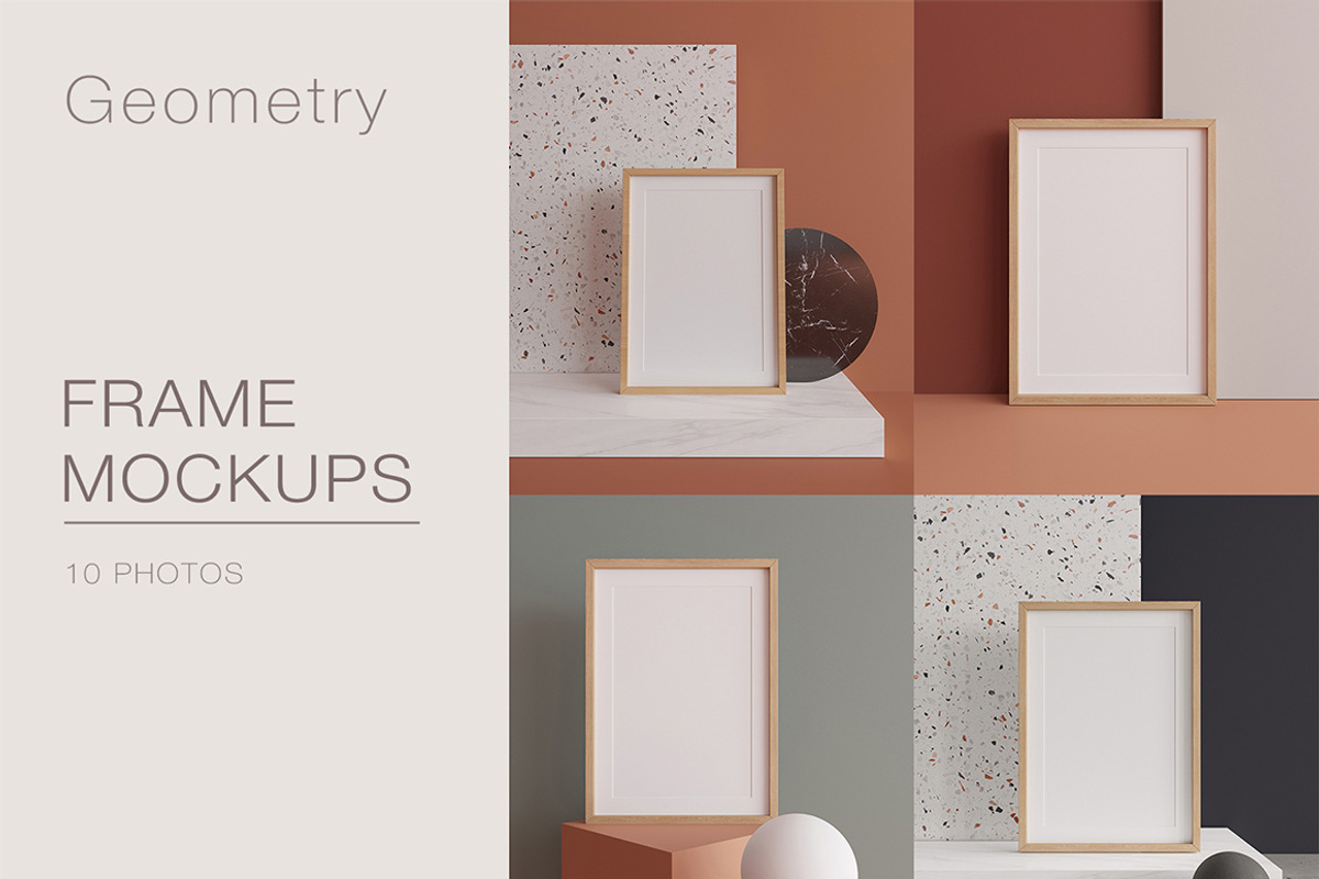 Frame Mockup Kit Geometry, a Product Mockup by MockupsMarket (Photo 2 of 9)