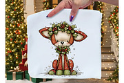 Woodland Christmas Animals Clipart, an Illustration by Dream Creation (Thumbnail 5 of 7)