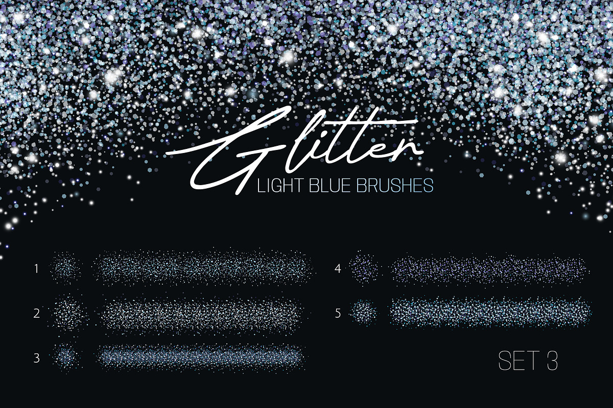 25 Glitter Brushes for illustrator, a Brush Add-On by IuliiaSavko (Photo 4 of 10)