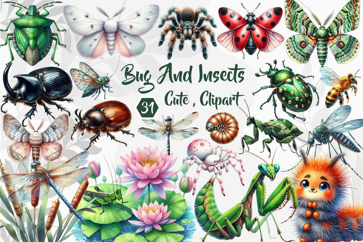 Bug And Insects Clipart, an Illustration by CreationArt (Photo 1 of 5)