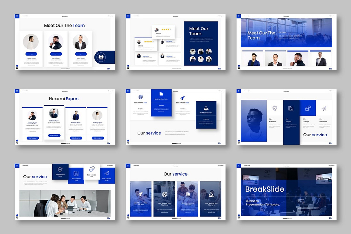 Hexami – Business PowerPoint Templat, a Presentation Template by Dens Creative Studio (Photo 3 of 6)
