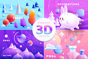Intergalactic 3D Christmas, a Decorative Illustration by Polar Vectors (Thumbnail 2 of 14)