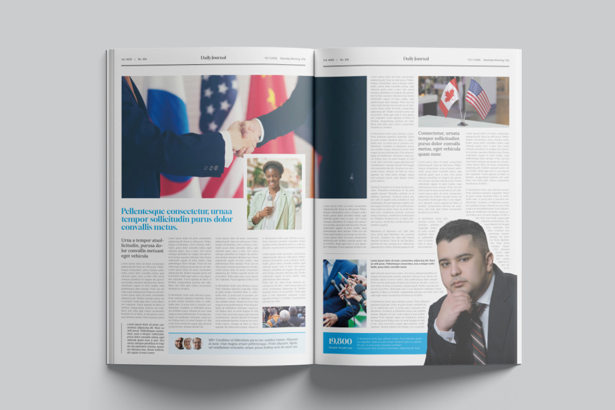 Newspaper Template | Canva, a Magazine Template by HiveArts (Photo 2 of 4)