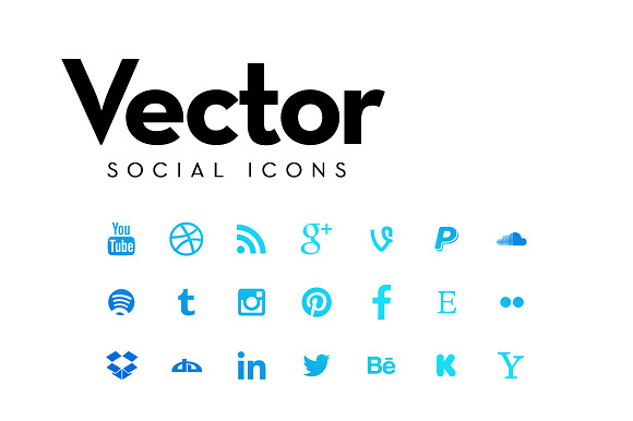 Vector Social Icons preview 3