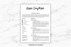 Resume Template/CV - Lizzie