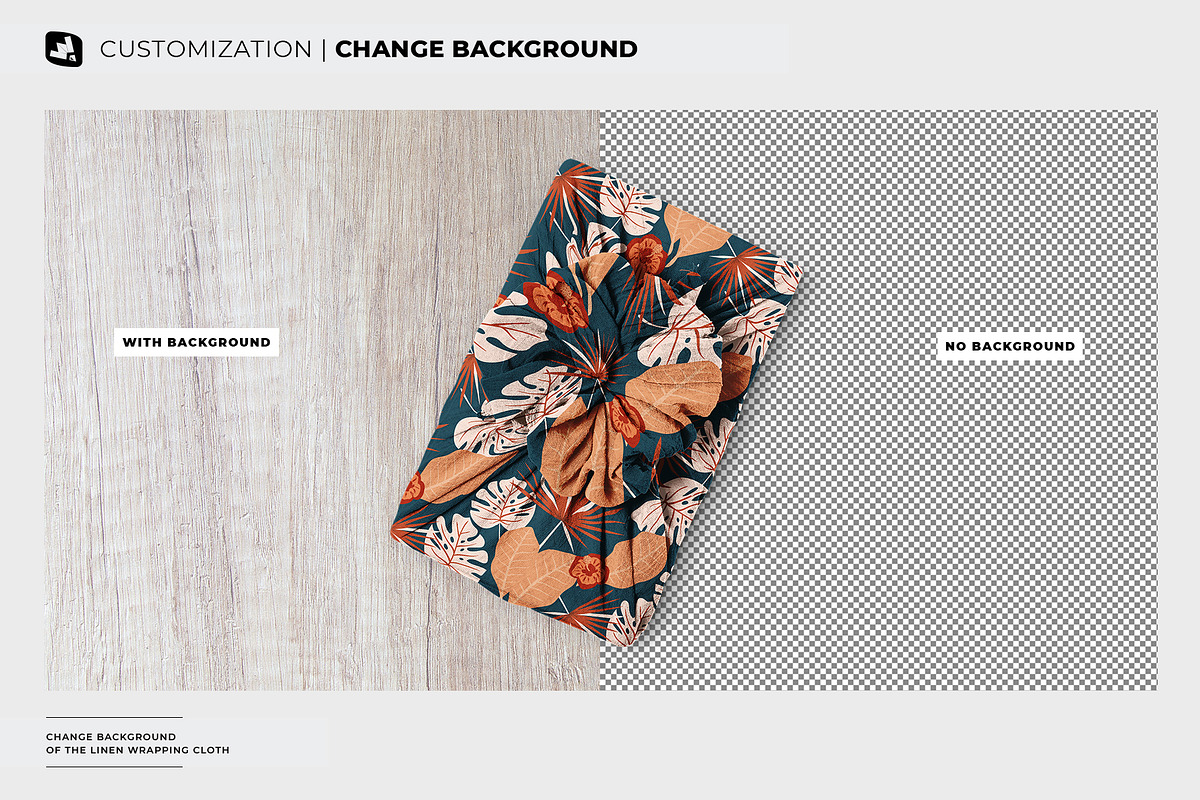Linen Wrapping Cloth Mockup