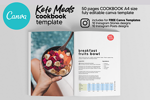 Canva Keto Recipes Cookbook Template