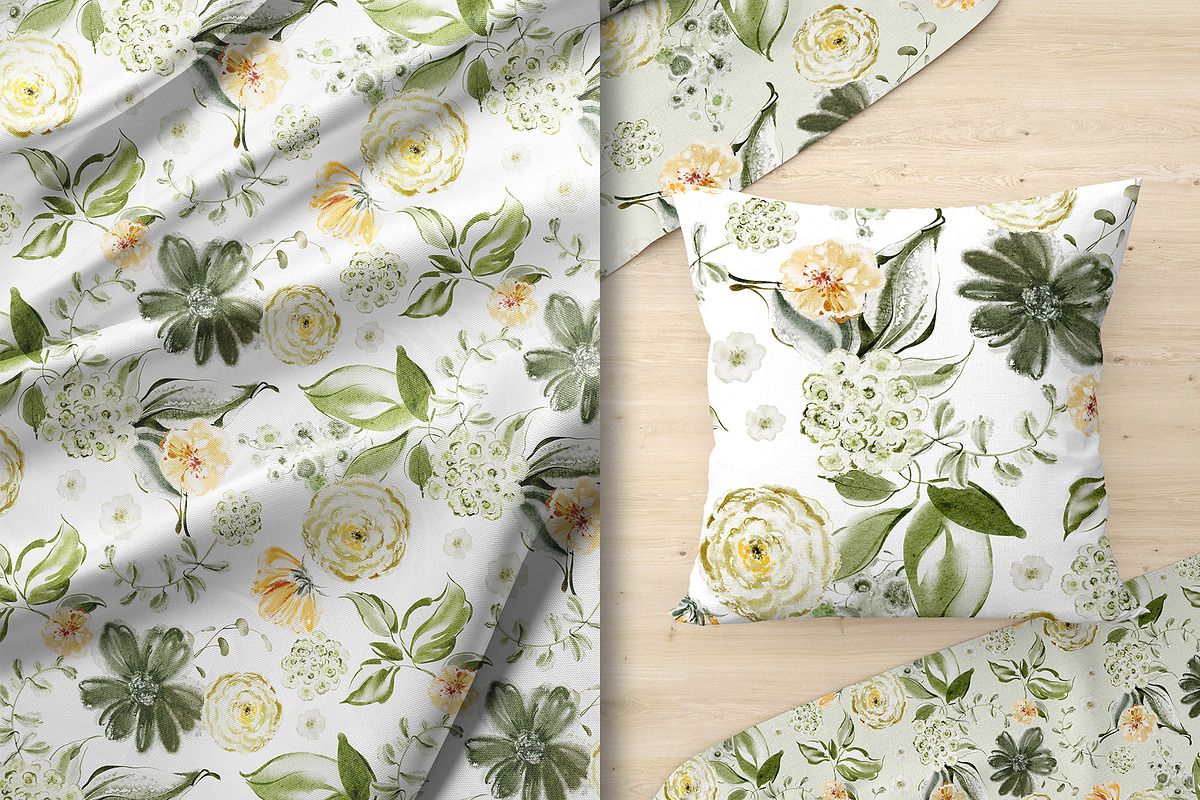 Summer Flowers Watercolor Clipart, a Decorative Illustration by LenArt (Photo 10 of 14)