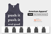 American Apparel 2408 Tank Mockups, a Shirt Mockup by Photific (Thumbnail 1 of 6)