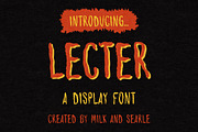 Lecter Font - By Milk and Searle, a Handwritten Font by Milk and Searle (Thumbnail 1 of 4)