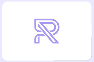 Right Path Letter R Logo Template