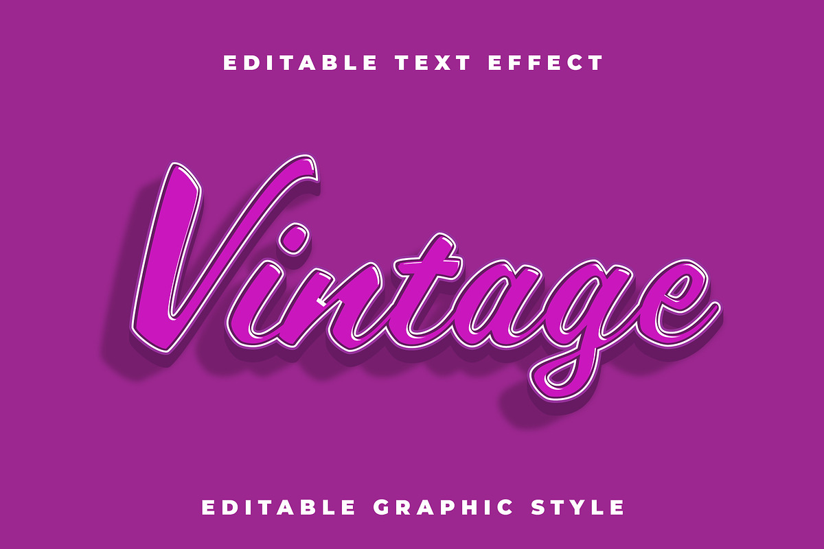 Retro Script Shadow Text Effect