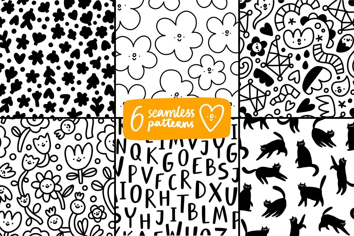 Awesome patterns set part 2, a Pattern Graphic by Stolenpencil (Photo 1 of 7)