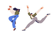 Happy people in free poses set, a Person Illustration by Good Studio (Thumbnail 6 of 7)