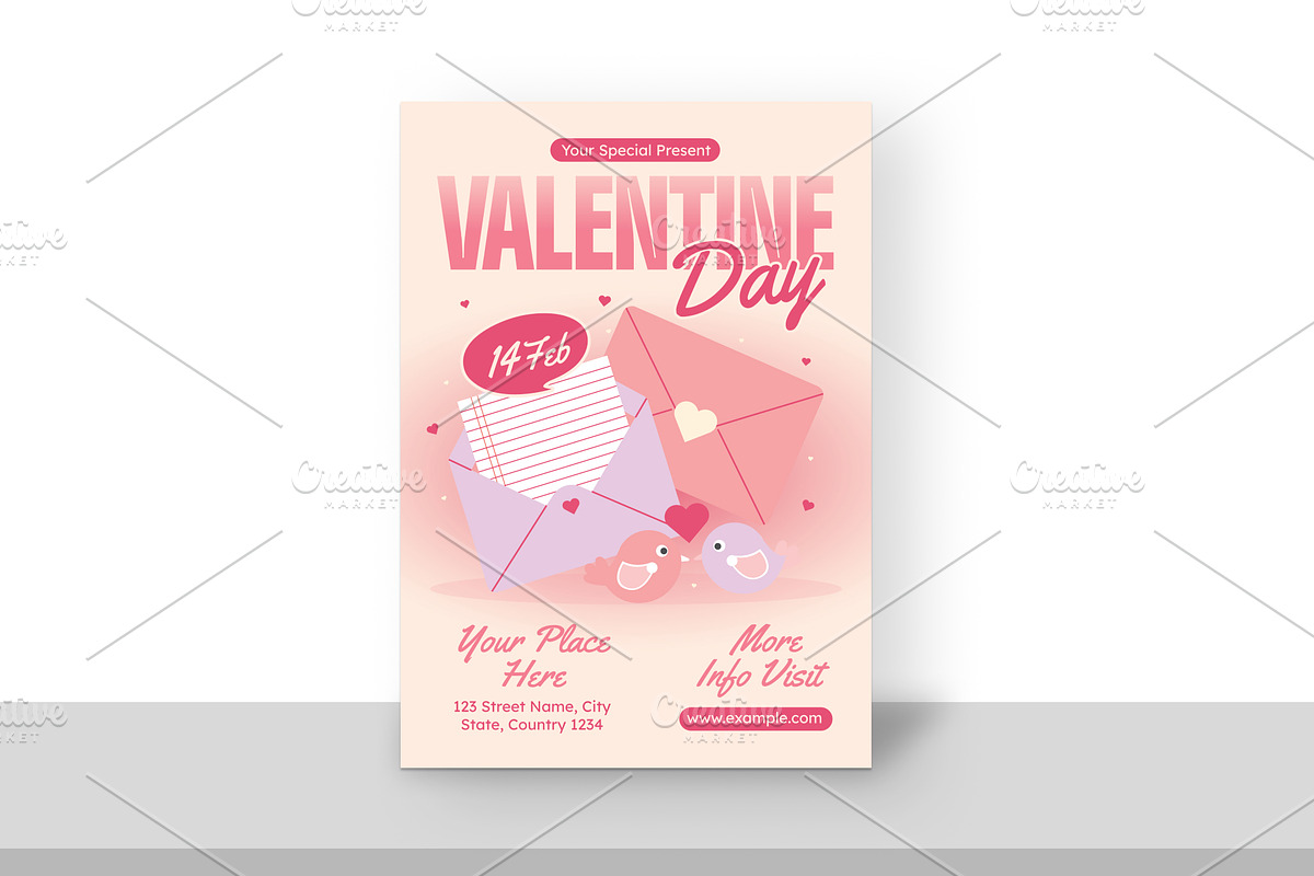 Pink Gradient Valentine Day - Flyer, a Brochure Template by Izdihaar_Studio (Photo 4 of 4)