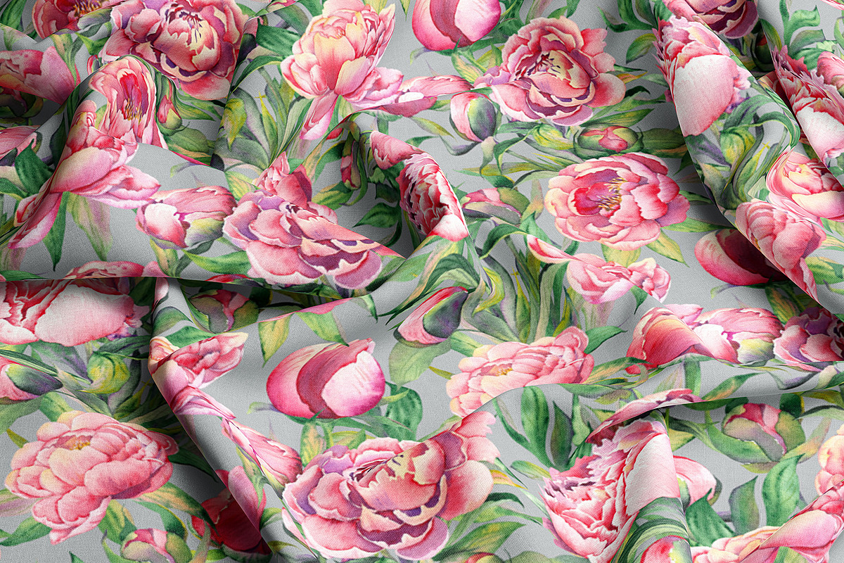 PEONY watercolor clip art & patterns, an Object Graphic by Jeanna Draw (Photo 15 of 15)