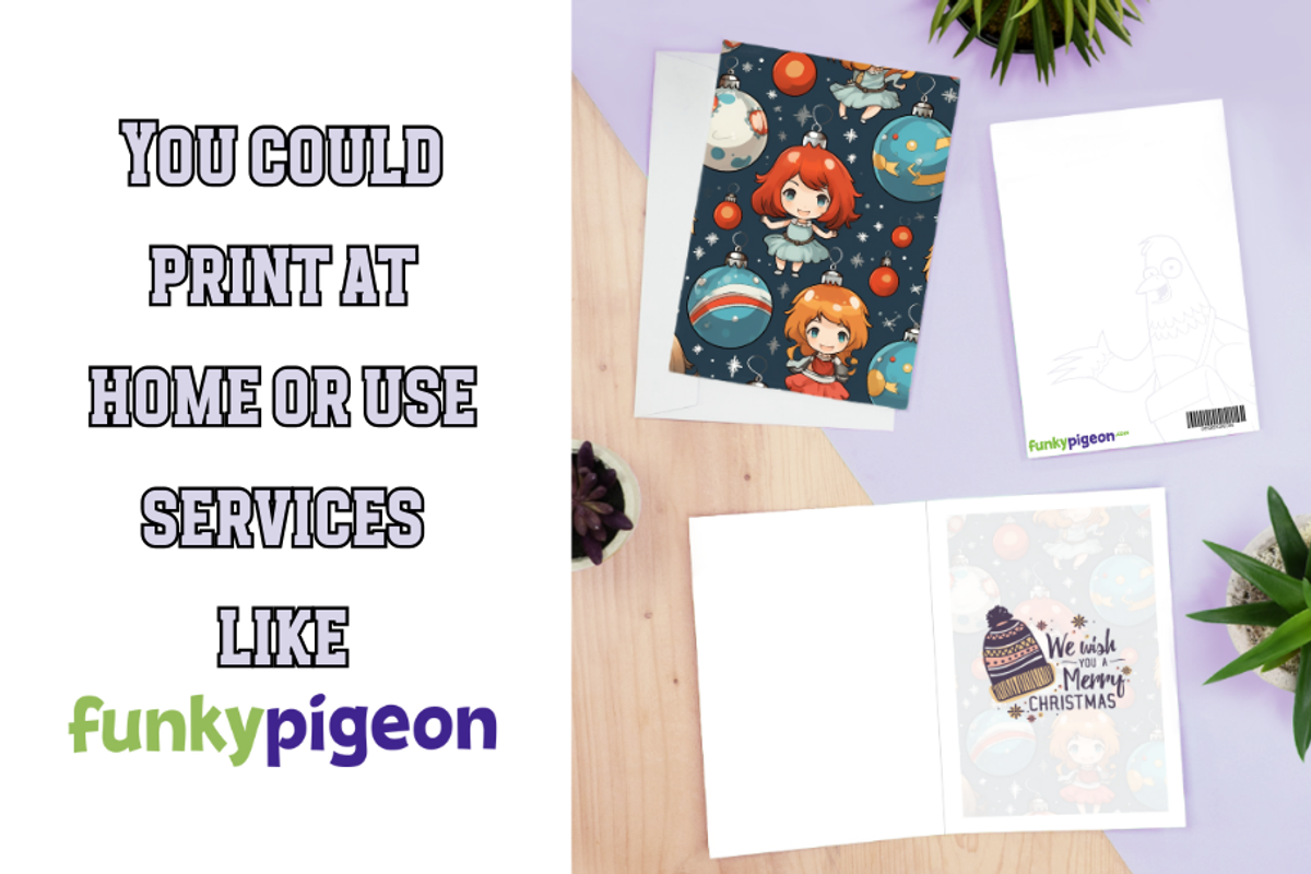 Christmas Card Design Bundle 6 Anime, a Card Template by Jay Major Designs (Photo 2 of 10)