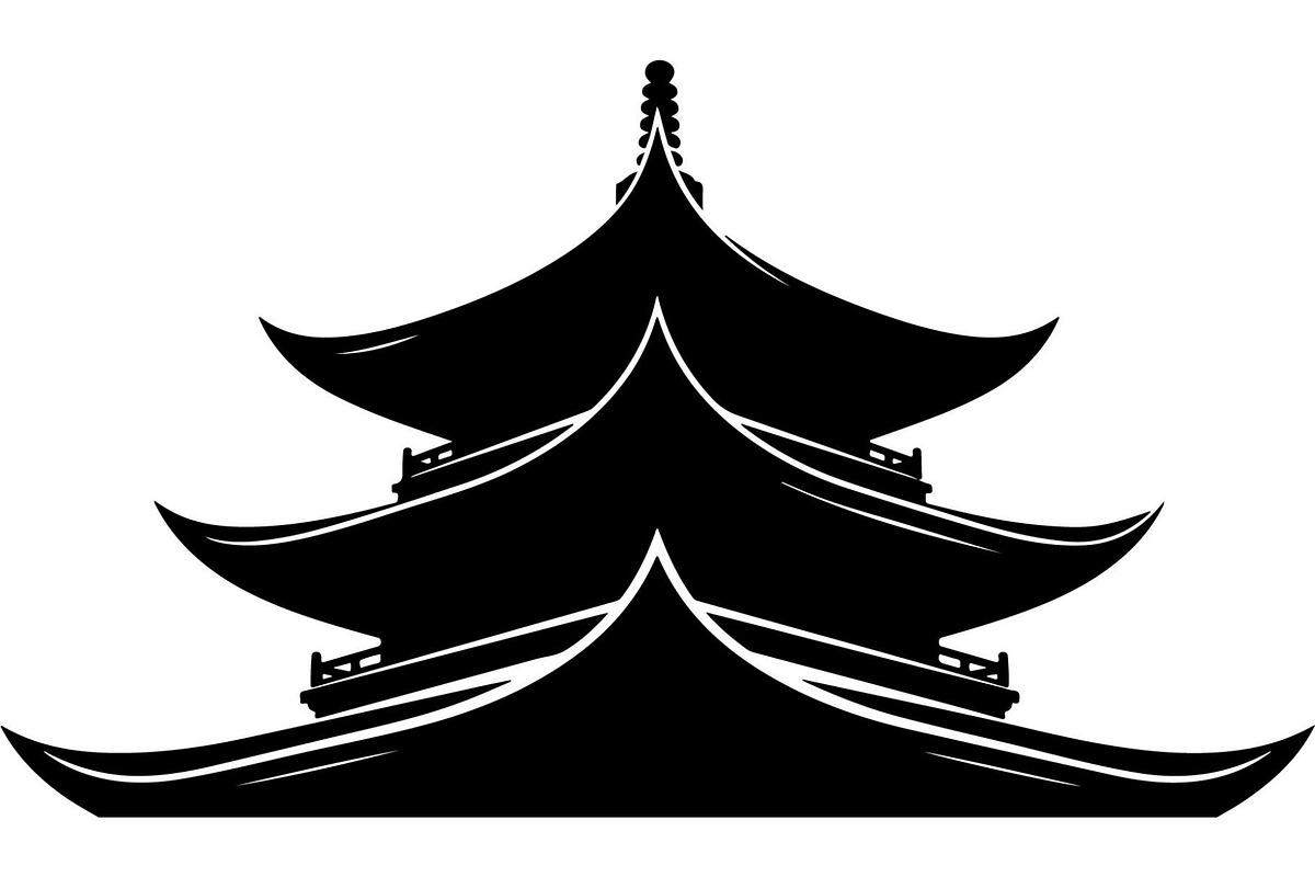 Pagoda Temple Silhouette, an Object Graphic by Creativeshirt (Photo 11 of 20)