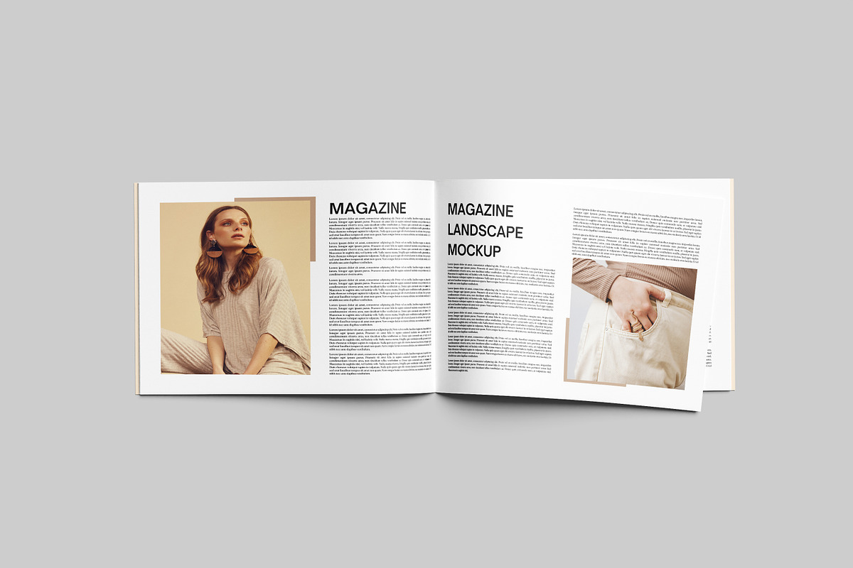 A4 Landscape Magazine Mockup, a Books & Magazine Mockup by graphic_keY