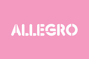 Allegro Round Stencil Logo Font, a Font by vladocar (Thumbnail 1 of 6)