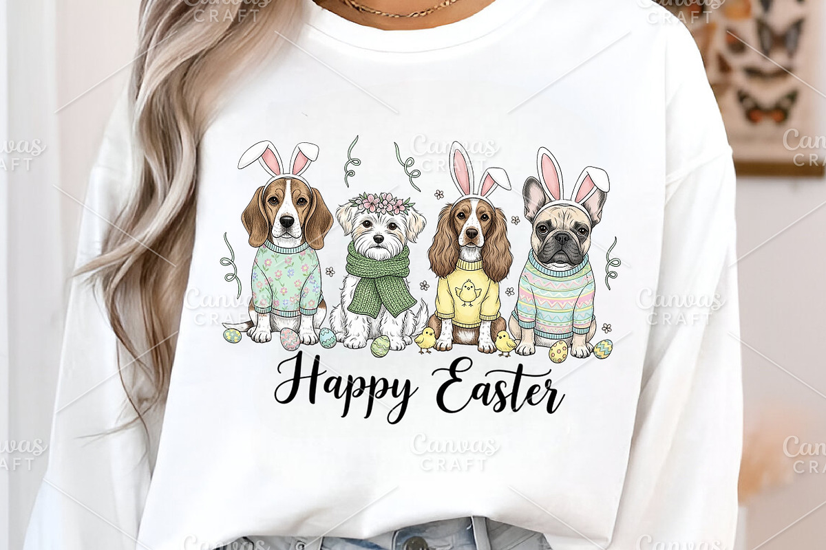 Dog Easter PNG, Happy Easter PNG, an Illustration by Canvas Craft (Photo 4 of 6)