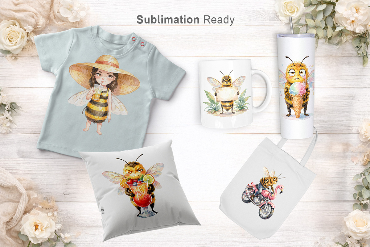 Sarcastic Summer Bee Sublimation, an Illustration by Artnoy (Photo 7 of 8)