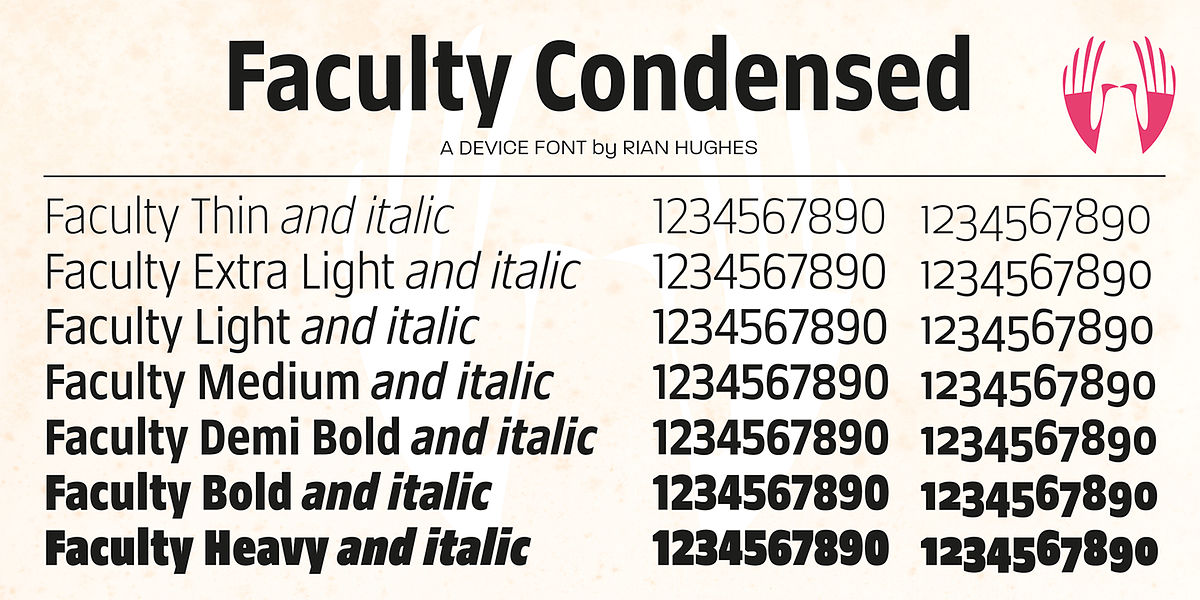 Faculty, a Sans Serif Font by Device (Photo 1 of 14)