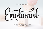 Emotional | Script Font, a Handwritten Font by Scratchones (Thumbnail 1 of 9)