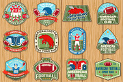American Football Patches, a Graphic by sivVector (Thumbnail 1 of 2)