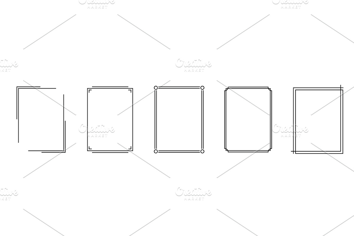 Black outline of frame for, an Object Illustration by skripnikbb