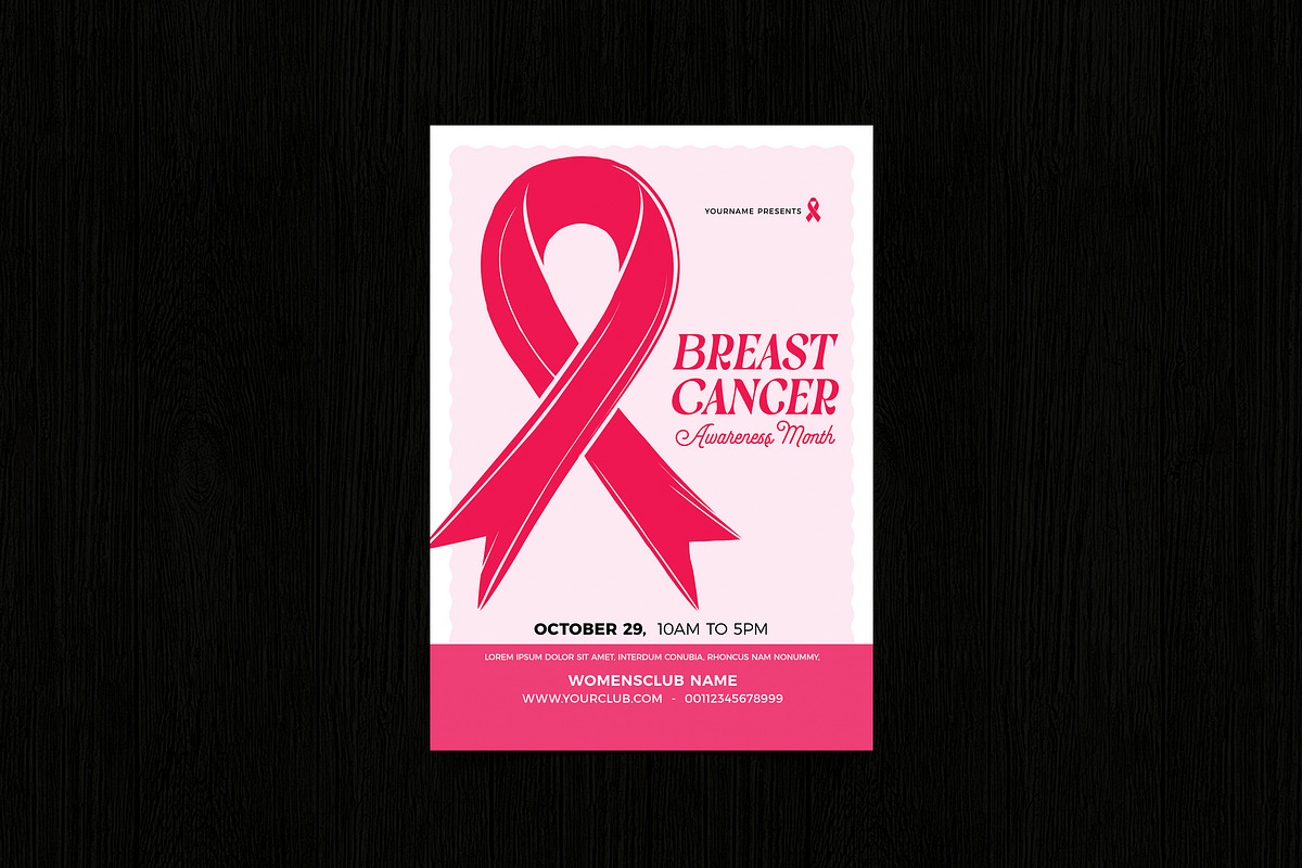 Breast Cancer Awareness, a Flyer Template by DesignWorkz