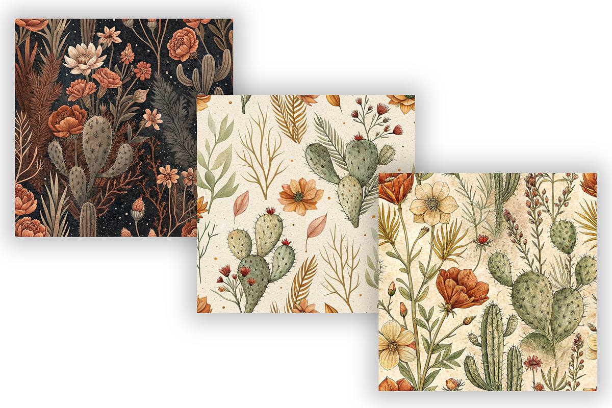 Western Fall Botanical Digital Paper, a Pattern Graphic by FloridPrintables (Photo 4 of 9)