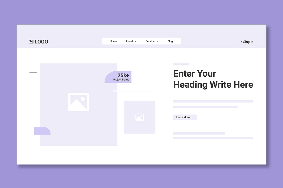 Website Wireframe Kit Template, an UI Kit Template by ContestDesign (Photo 4 of 5)