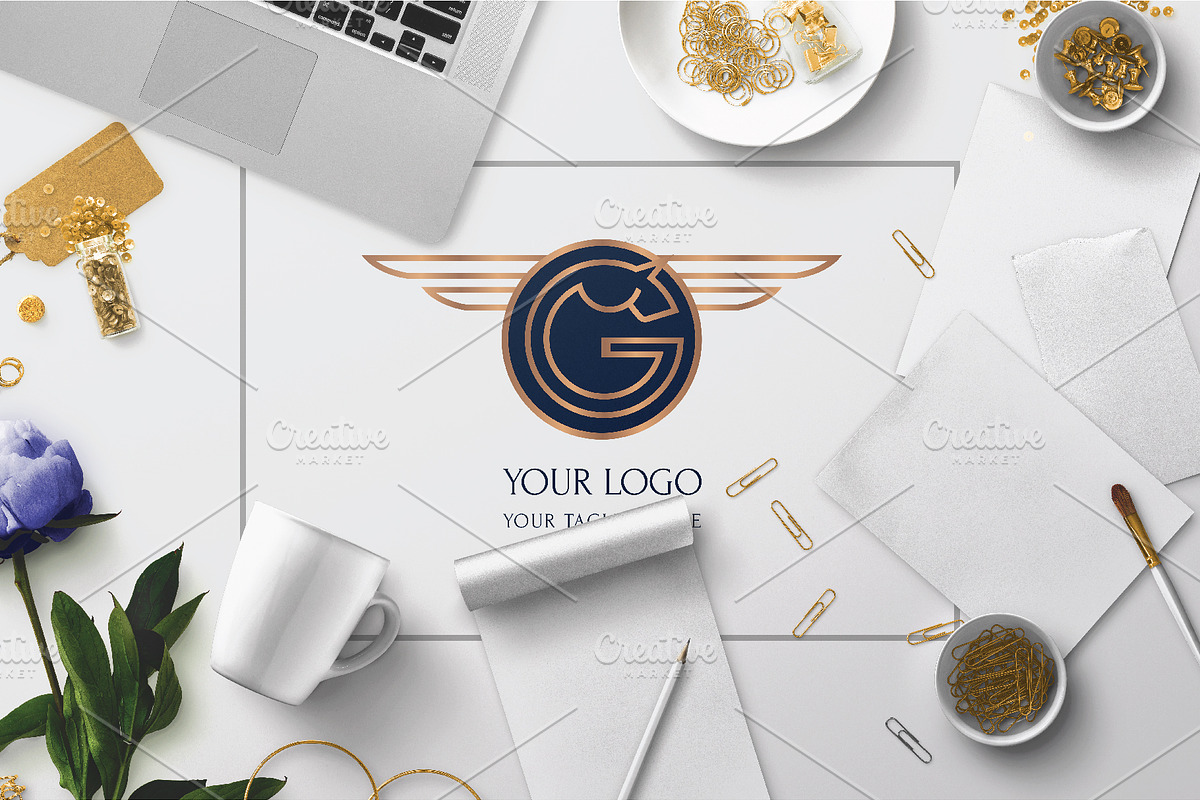 G Pegasus Logotype + BONUS, a Branding & Logo Template by Alexandra De Angelis (Photo 2 of 10)