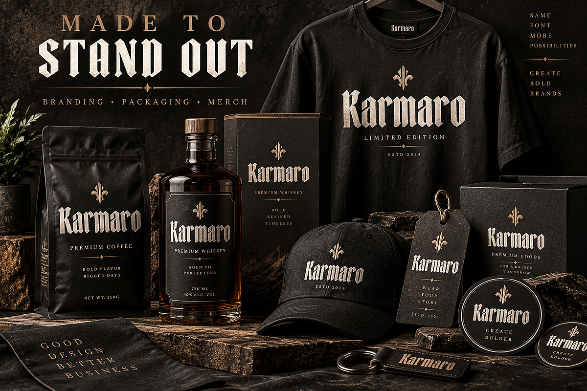 Karmaro, a Blackletter Font by Wow Magic (Photo 5 of 5)