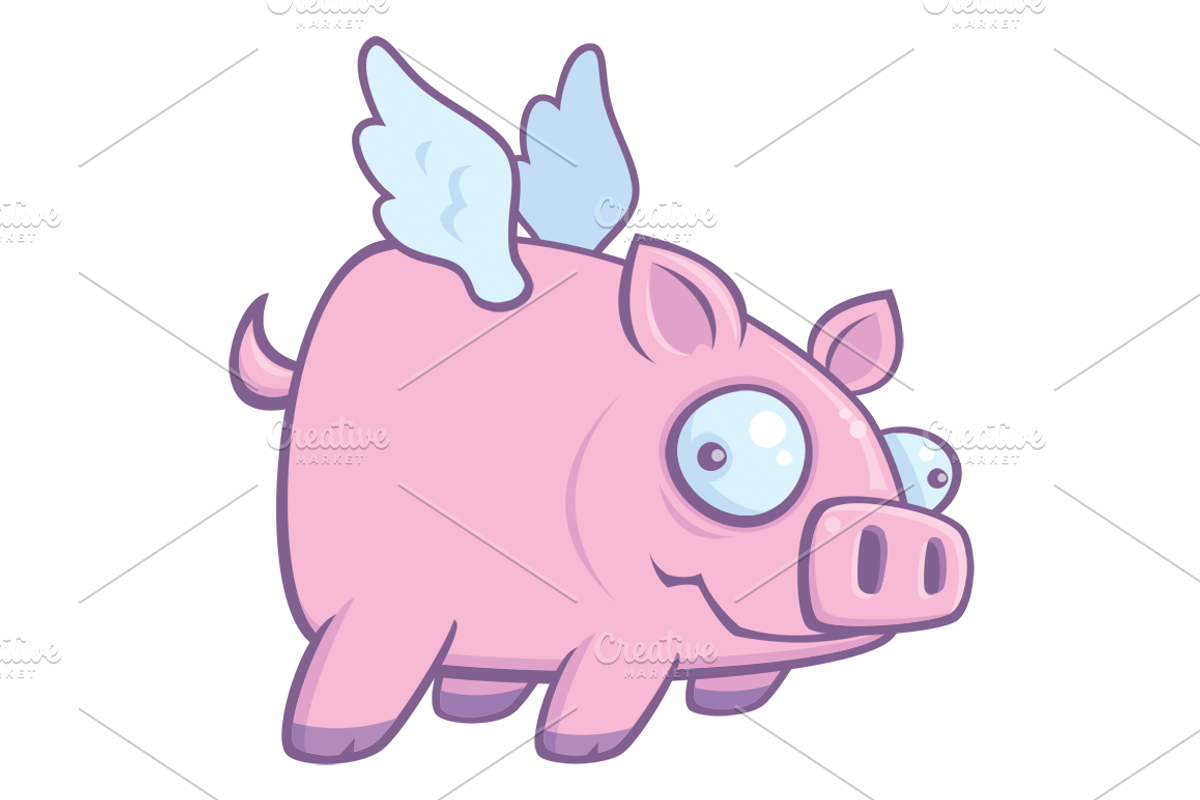 When Pigs Fly, an Animal Illustration by Schwegel Illustration