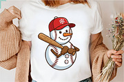 Baseball Funny Snowman, Funny Christ, an Illustration by Designking (Thumbnail 5 of 6)