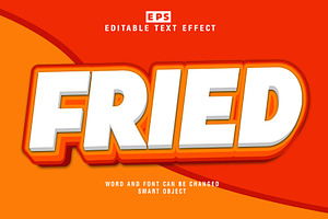 Vector Fried 3d Editable Text Effect, a Layer Style Add-On by TrueVector