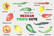 Mexican Fiesta Watercolor Clipart, an Object Illustration by FITALARTSNEDIGI (Thumbnail 2 of 8)