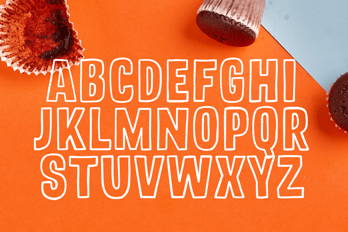 Snackbox – Fun Outline Display Font, a Sans Serif Font by overlaytemplates (Photo 3 of 5)
