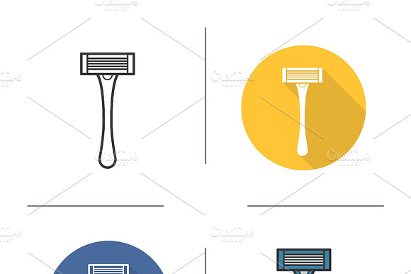 Razor Icons. Vector