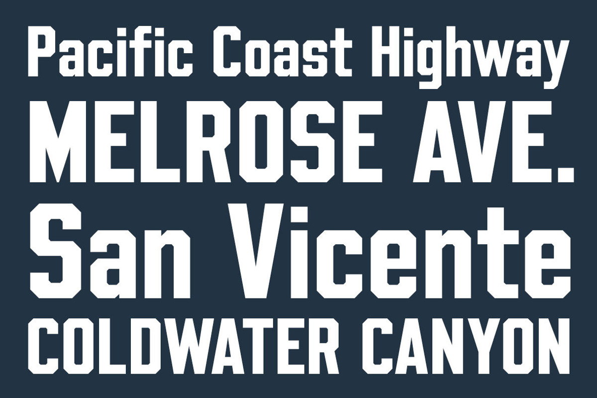 Beachwood - Los Angeles sign font, a Font by Swell Type (Photo 3 of 8)