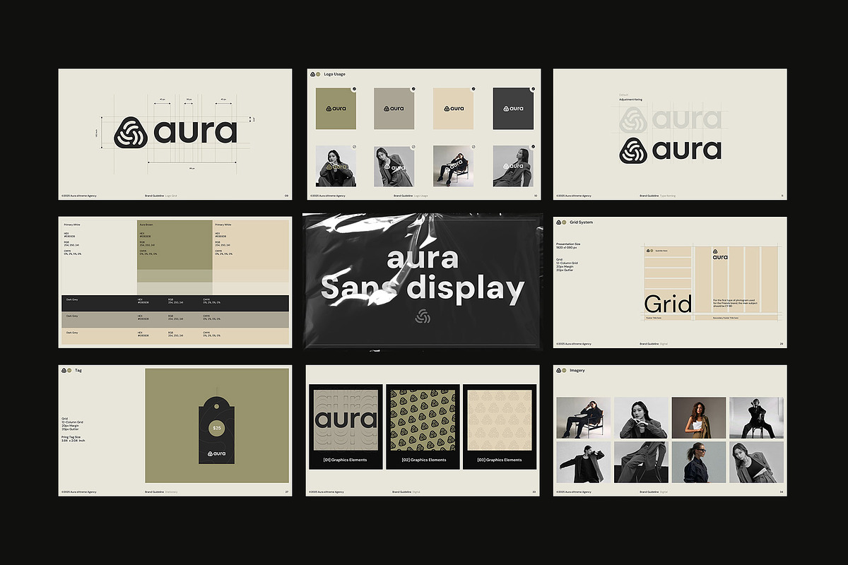 AURA-Brand Guideline Presentation, a Presentation Template by KreateTribe (Photo 10 of 11)