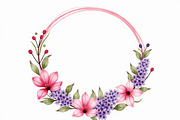 Pink Lavender Floral Wreath Bundle, an Illustration by BIPLOB EXPERT (Thumbnail 8 of 14)