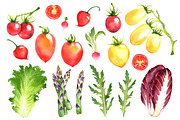 Watercolor vegetables, a Food Illustration by Evgeniia Zagreeva (Thumbnail 2 of 3)