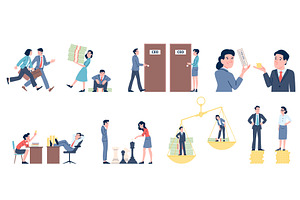 Poor and rich. Salary gap and gender, a Finance Illustration by LadadikArt