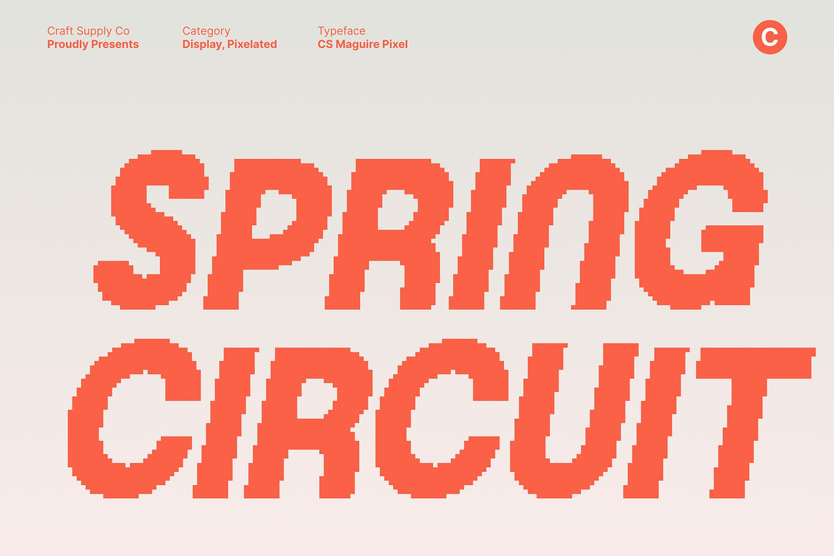 CS Maguire Pixel, a Sans Serif Font by Craft Supply Co. (Photo 2 of 8)