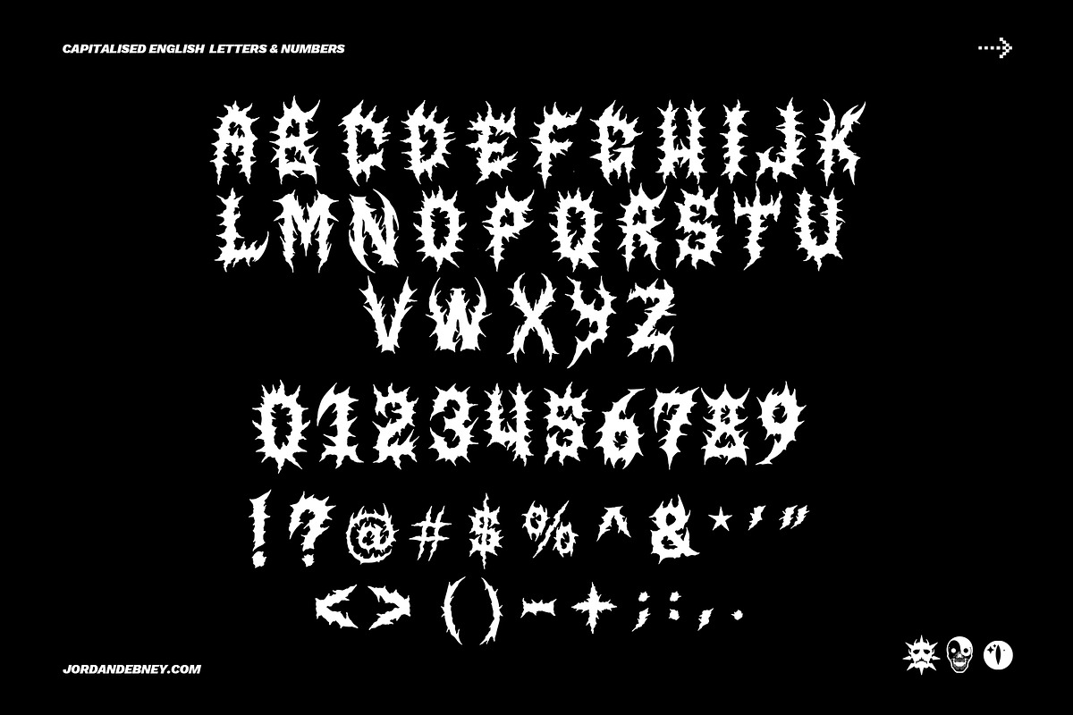 MUTILATION Font, a Font by Jordan Debney Art (Photo 2 of 4)