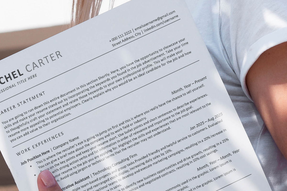 ATS Friendly Resume Template, a Resume Template by VictoriousVita (Photo 6 of 7)